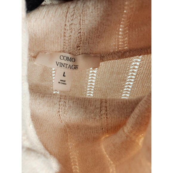 NWT Como Vintage Womens Super Soft Sweater Pink Loungewear Old Money L - Picture 3 of 4